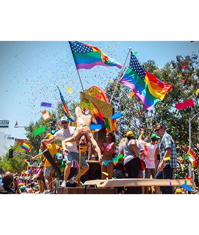 Los Angeles' first officially permitted Pride parade on June 28, 1970, commemorating the Stonewall Rebellion anniversary