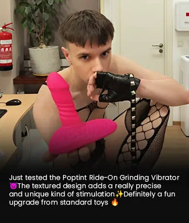 FemTwunkie featuring BEISAR Poptint ride on grinding vibrator promotional banner image