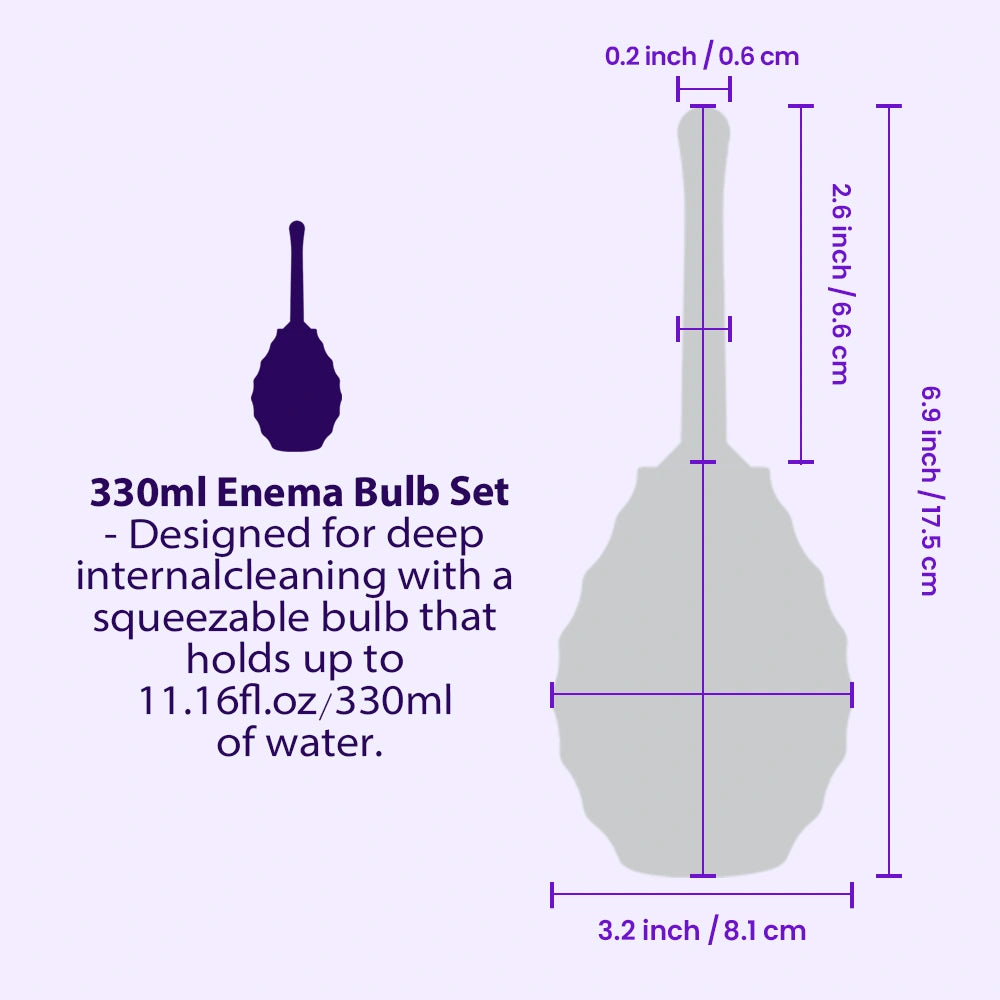 Detailed dimensions of BEISAR Multi-function Enema Bulb Set