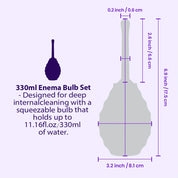 Detailed dimensions of BEISAR Multi-function Enema Bulb Set