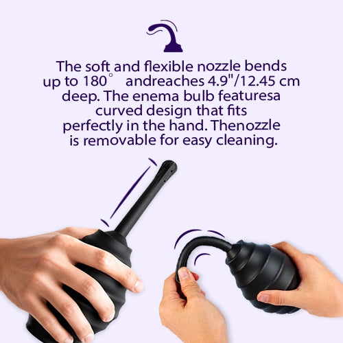 Flexible nozzle design of BEISAR Multi-function Enema Bulb Set