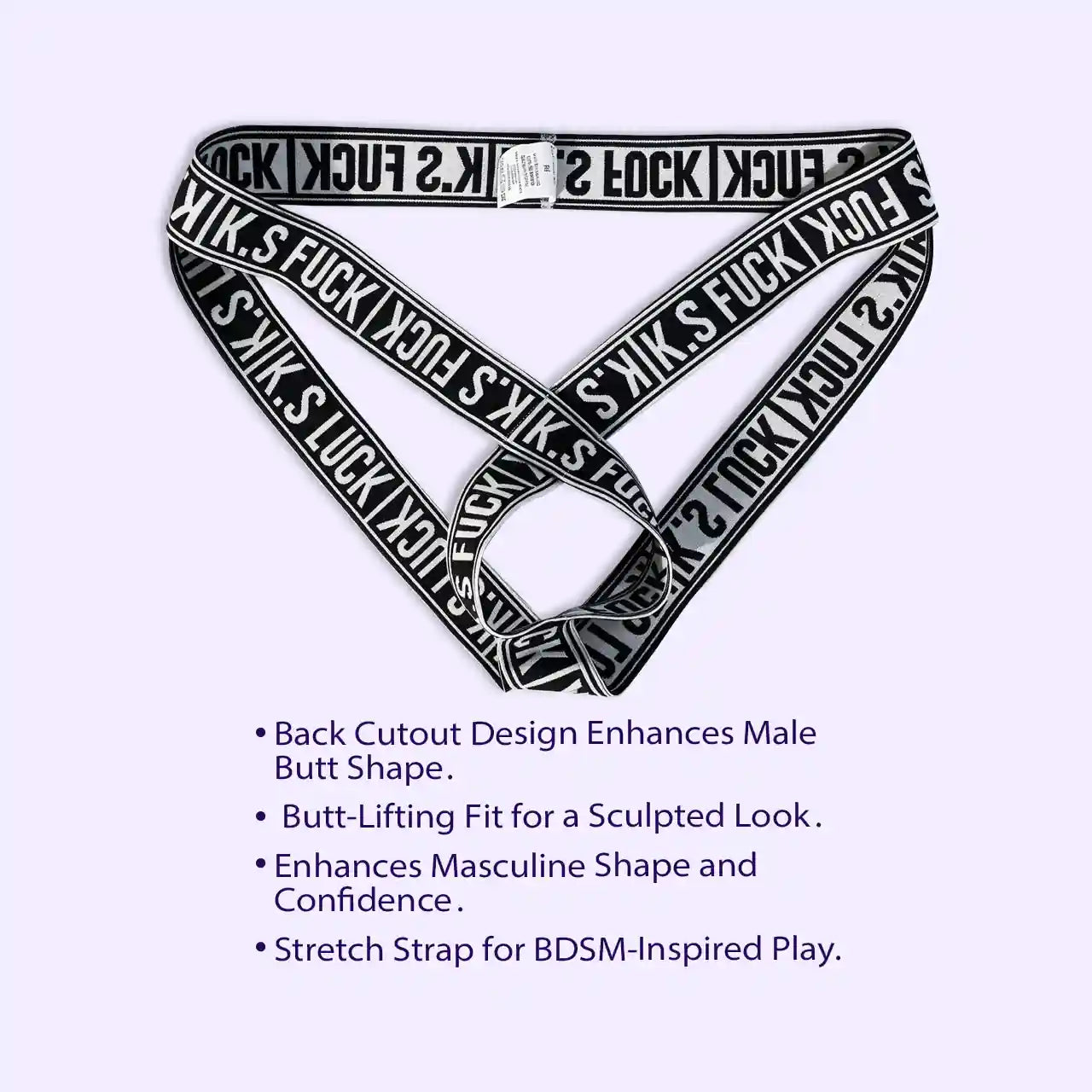 BEISAR Open Crotch Double Thong Panties black white open crotch design feature