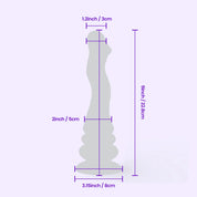 BEISAR Pillar Squirming Fantasy Dildo detailed dimensions and size guide