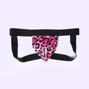 BEISAR Pink Leopard Double Thong Panties standalone product display