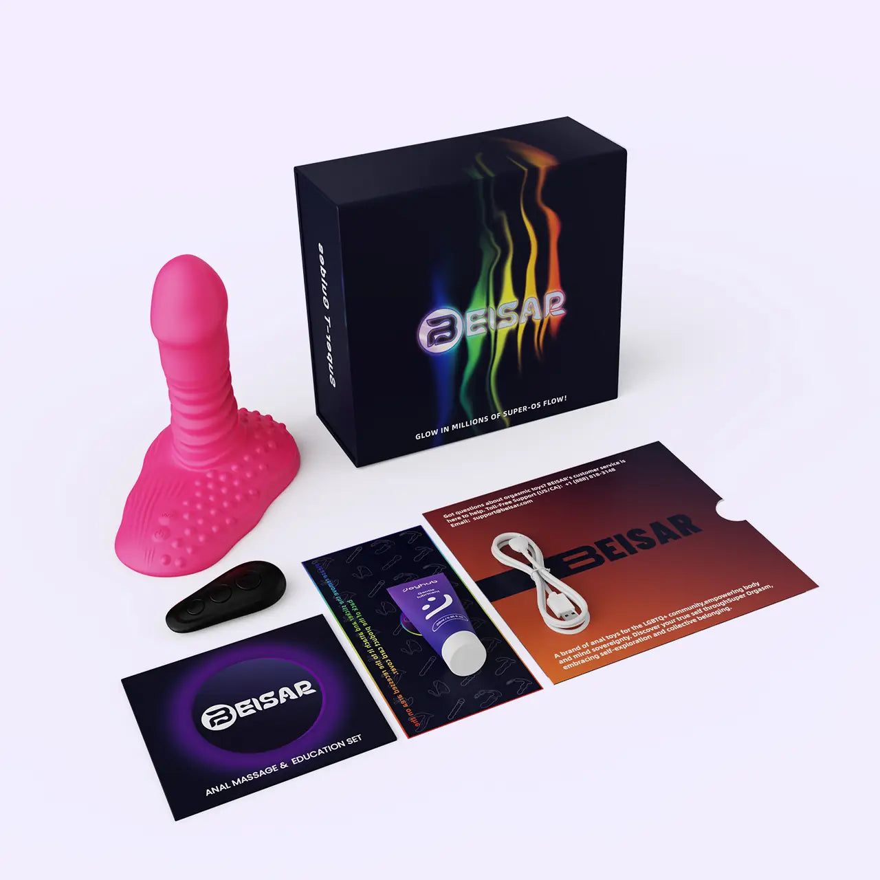 BEISAR Poptint vibrator packaging and accessories included