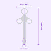 BEISAR Prelude anal lube applicator detailed dimensions and size guide