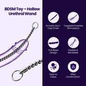 BEISAR Priapus urethral sound showcasing six key product features and design details