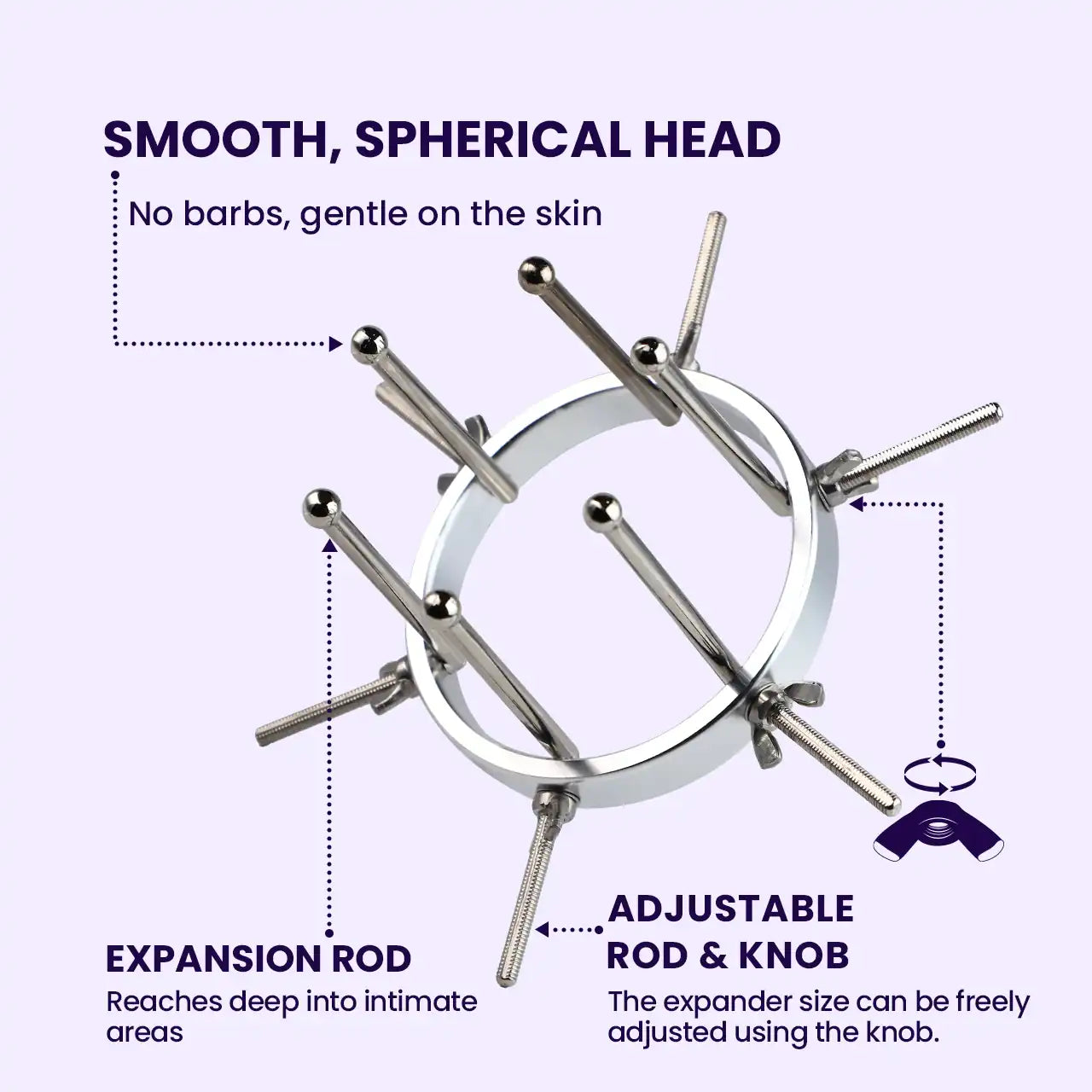 BEISAR Proteus stainless steel anal dilator construction and design details