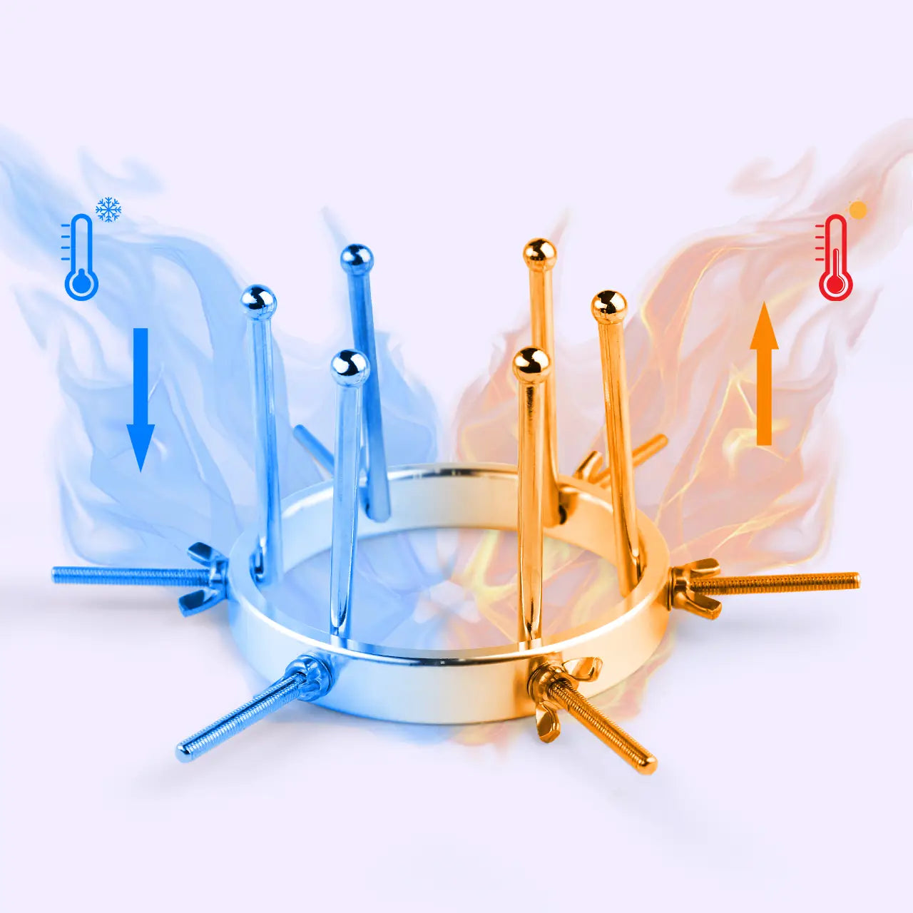 BEISAR Proteus stainless steel anal dilator with hot and cold temperature play design