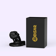BEISAR PTERO Large male chastity cage displayed with product packaging