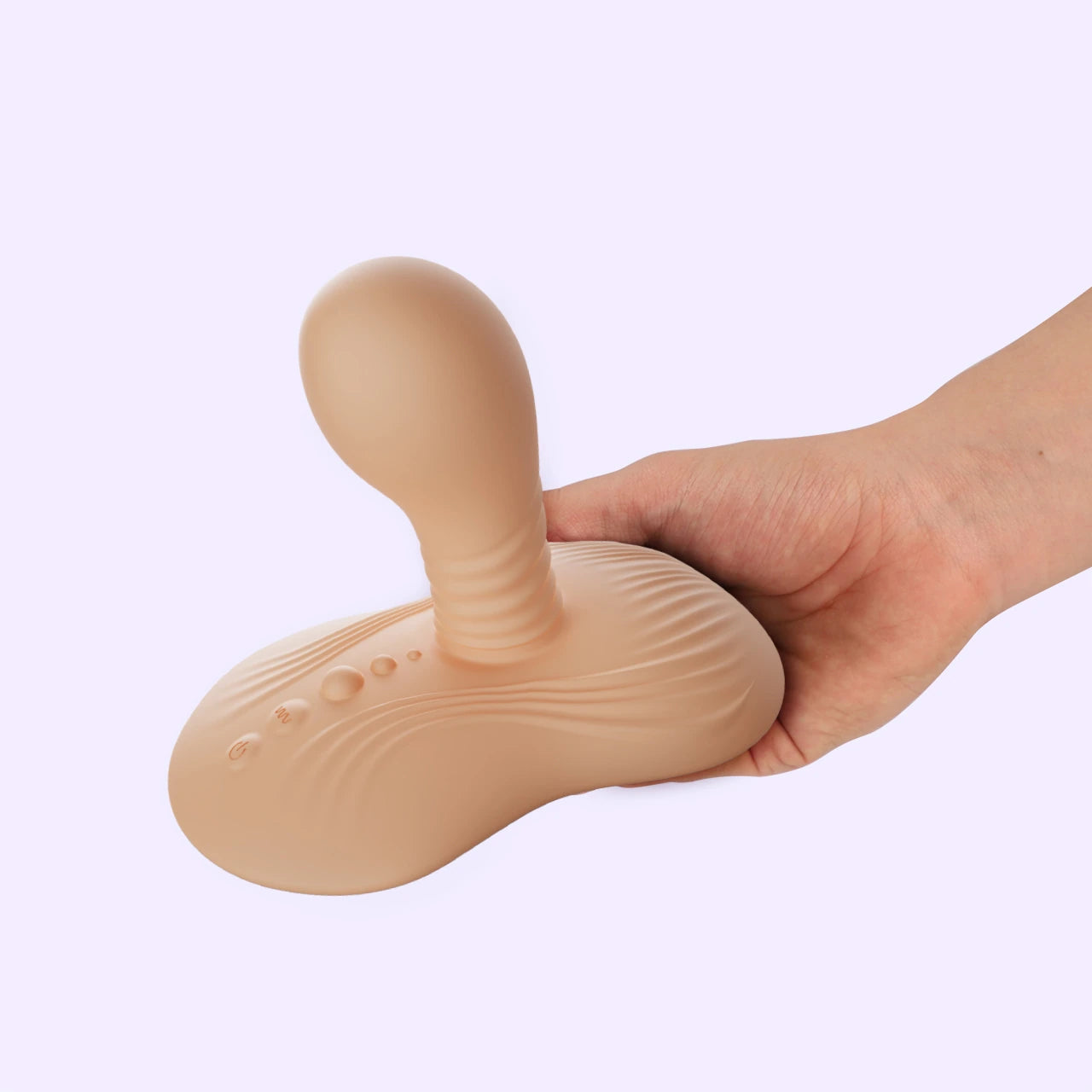 Handheld BEISAR Robinson nude toy showing ergonomic grip design