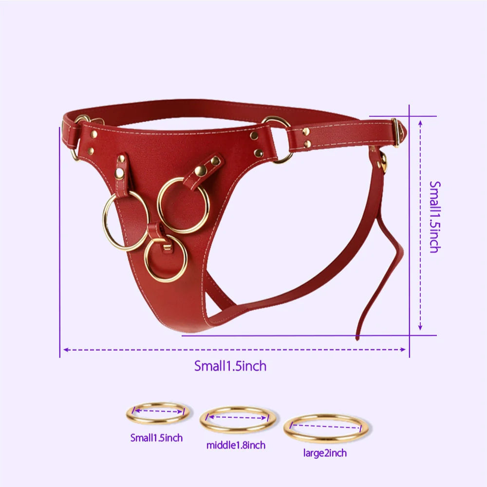 Detailed dimensions of BEISAR Strap-On Harness Set With Divers