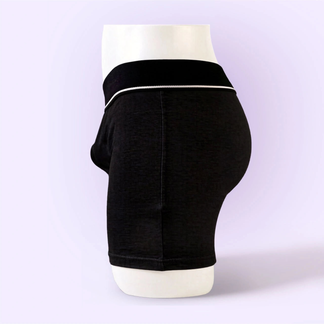 Side view of BEISAR Unisex Strap-On Harness Briefs black