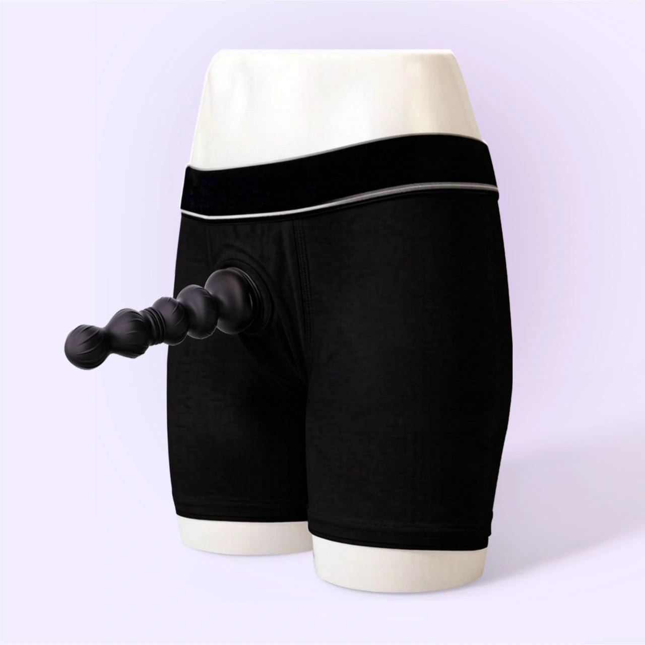 BEISAR Black Unisex Strap-On Harness Briefs paired with Pogo product