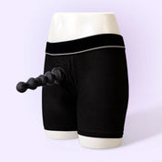 BEISAR Black Unisex Strap-On Harness Briefs paired with Pogo product