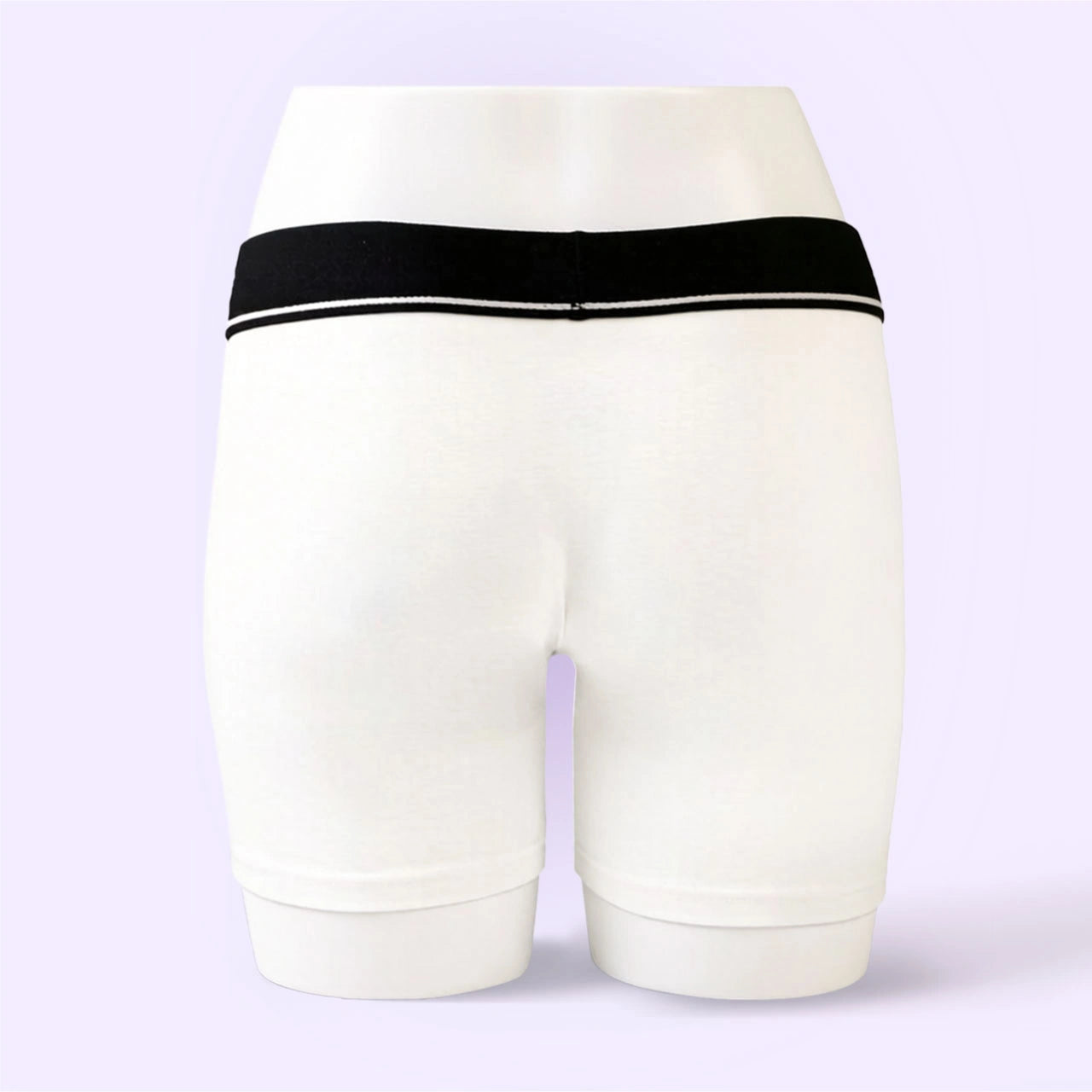 Back view of BEISAR Unisex Strap-On Harness Briefs white