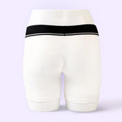 Back view of BEISAR Unisex Strap-On Harness Briefs white