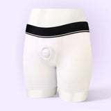 Unisex Strap-On Harness Briefs, White