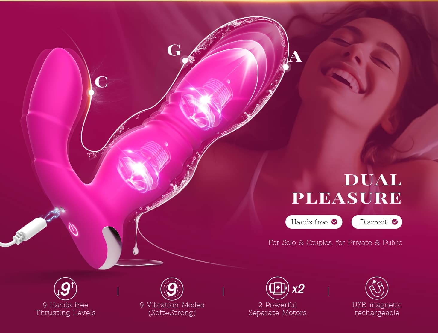 beisar vividpulse magenta multi functional features