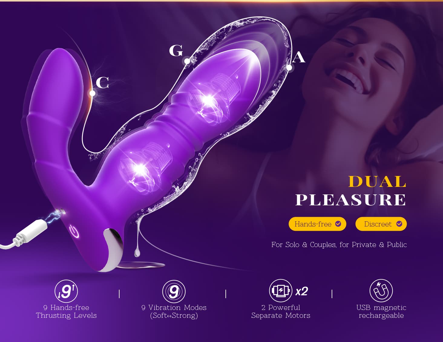 beisar vividpulse purple multi functional features