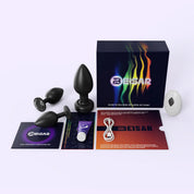 Peachy set black packaging and materials