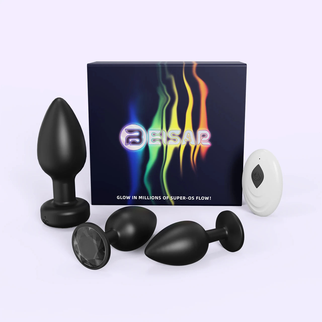 Peachy set black with packaging display