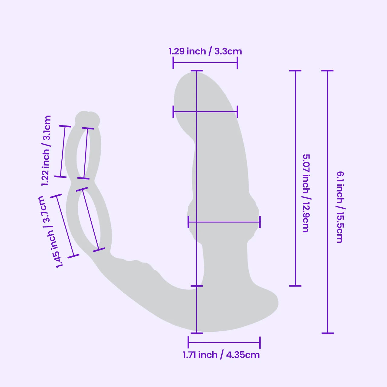 Victor purple detailed dimensions image