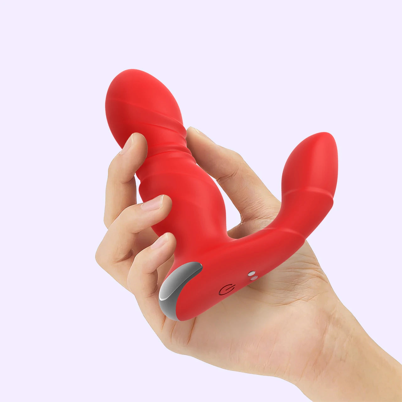 VividPulse red held in hand